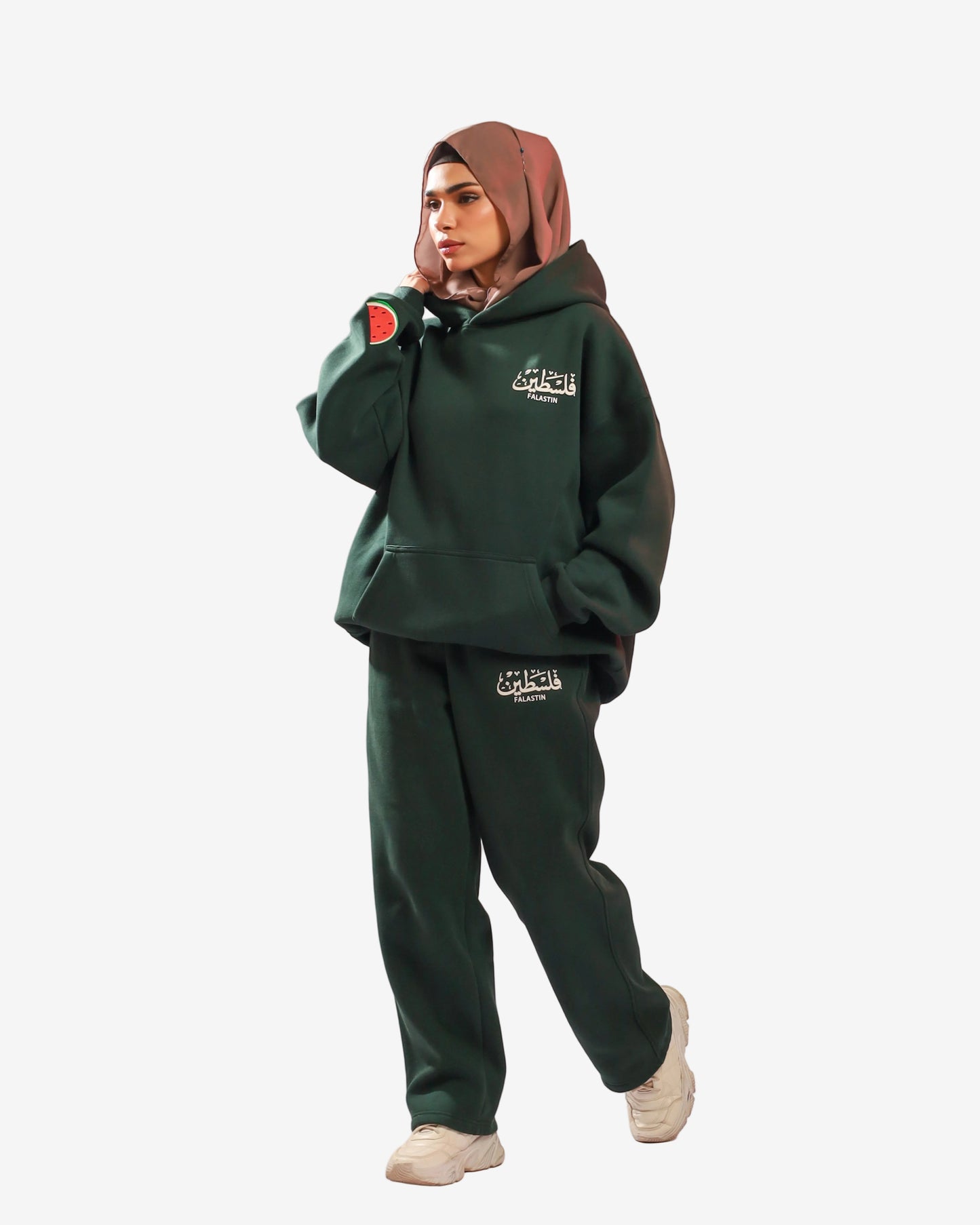 Dark Green "Falastin" Sweatpants