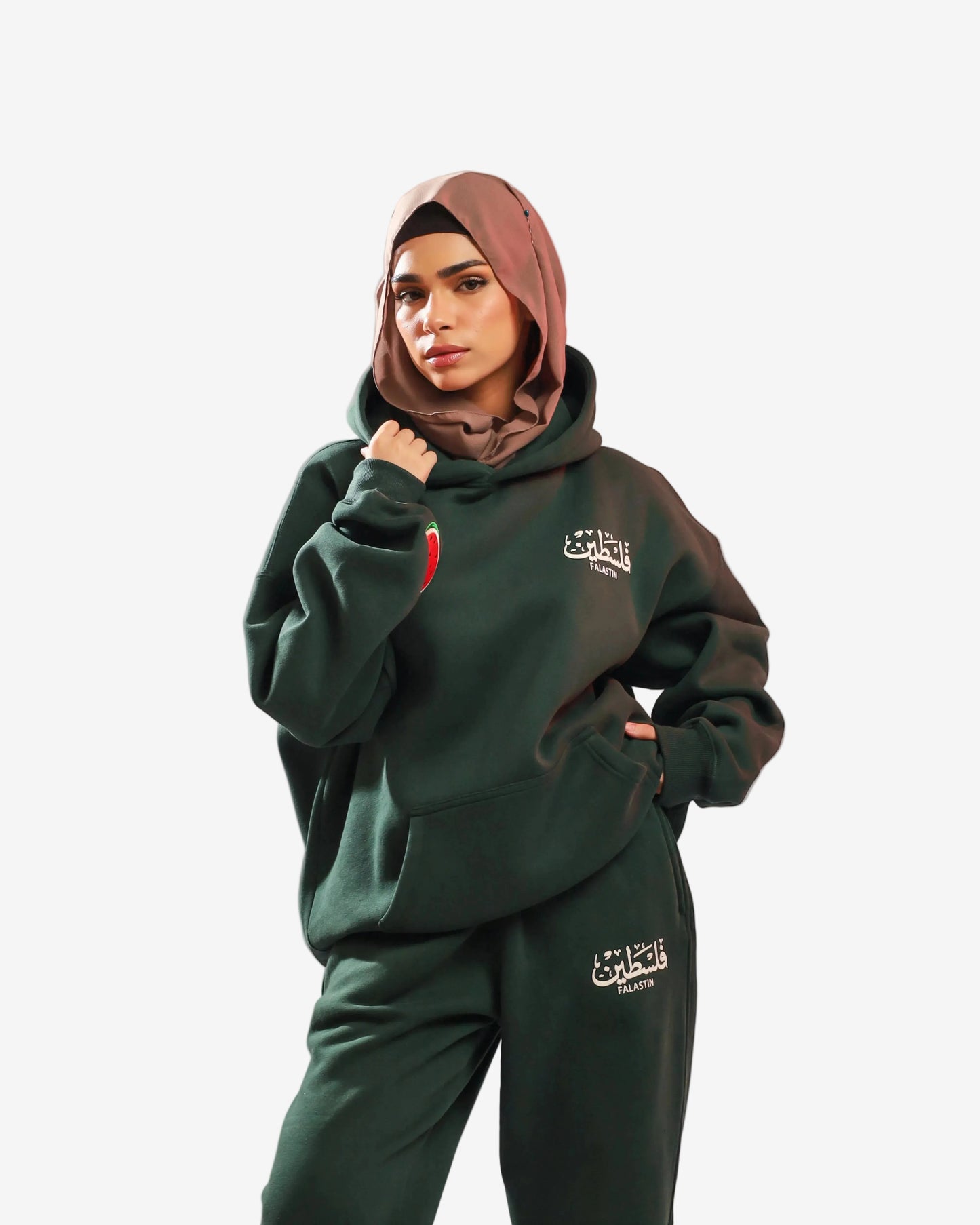 Dark Green "Falastin" Hoodie