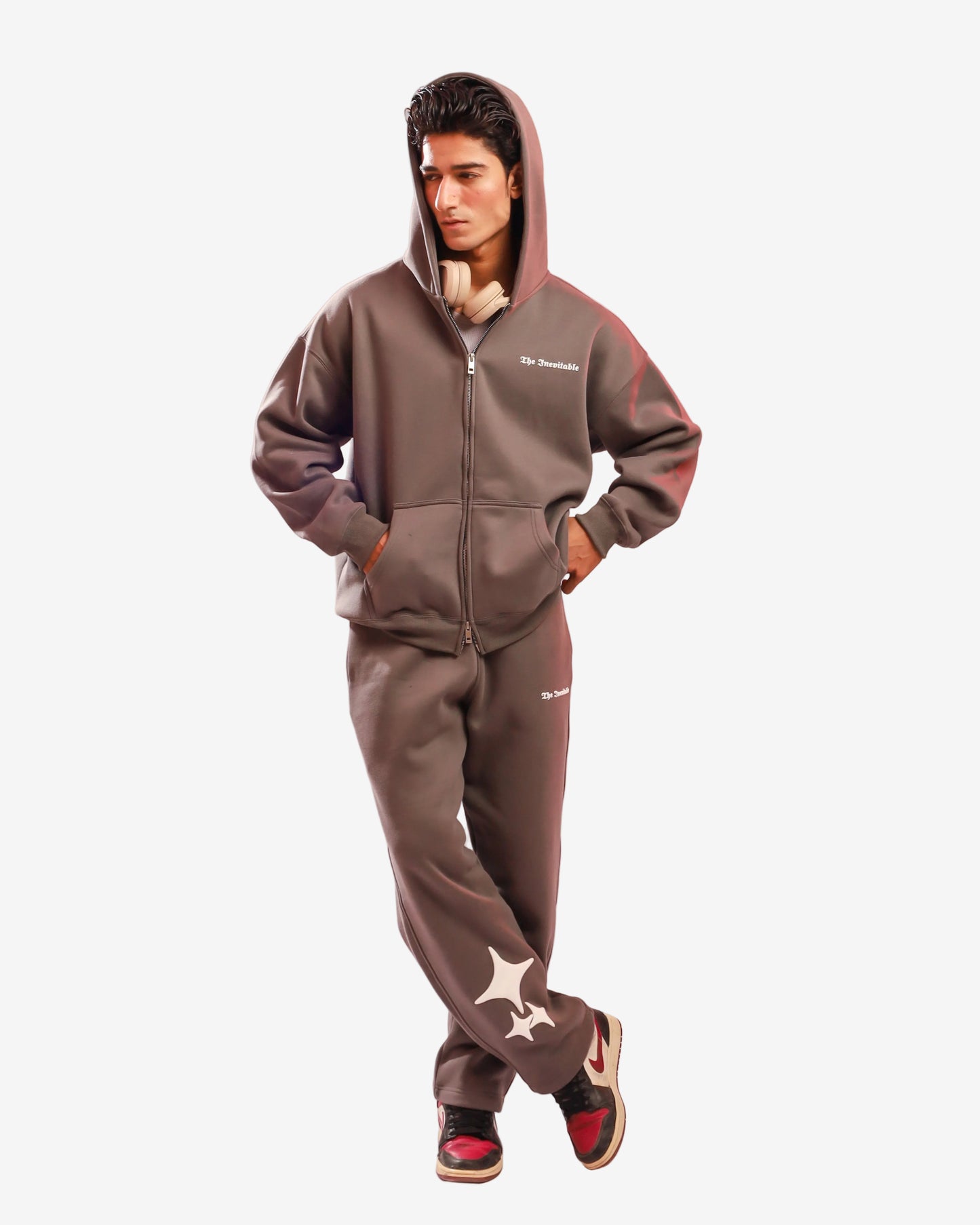Dark Grey "The Inevitable" Zip-Up Hoodie