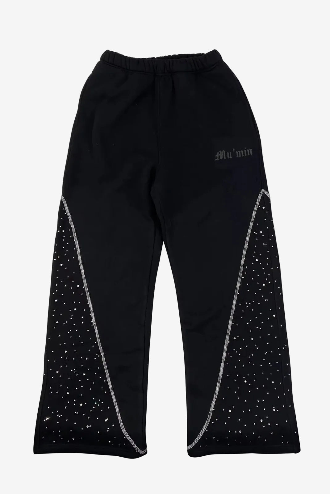 Black "Believe In The Unseen" Rhinestone Hoodie & Sweatpants Set