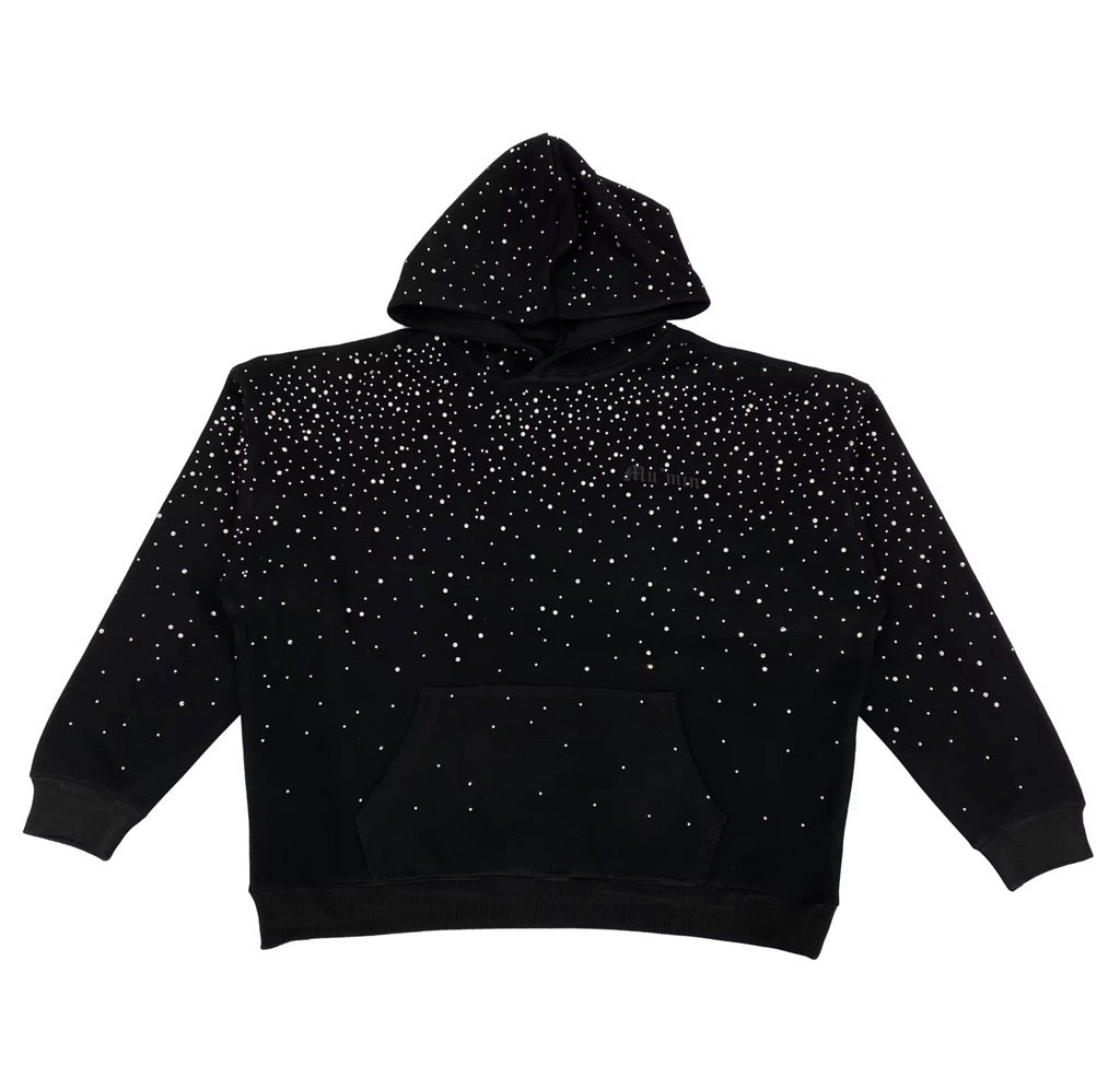 Black "Believe In The Unseen" Rhinestone Hoodie & Sweatpants Set